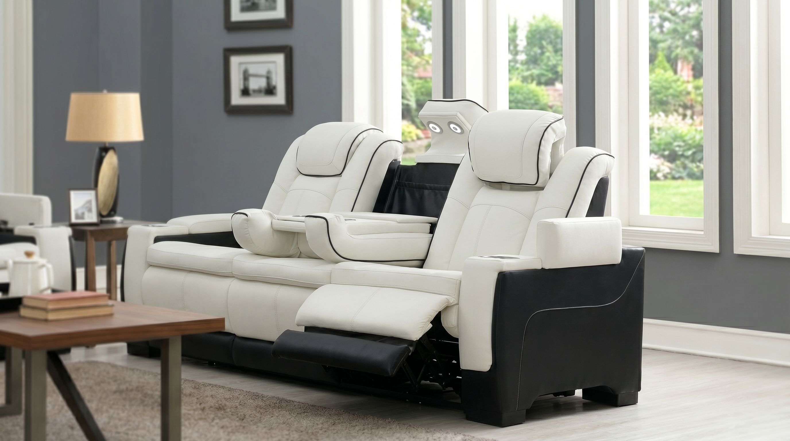 Arcadia White Sofa | Prime Furniture Inc